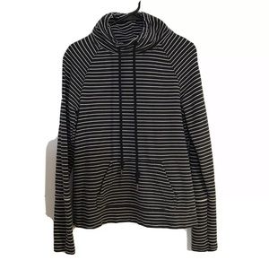 Old Navy Navy Blue & White Turtleneck Sweater
